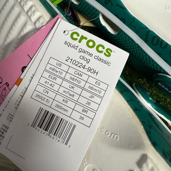 Crocs x Squid Game Classic Clog Sandals Shoes Men / Women 210224-90H NEW - Picture 8 of 11